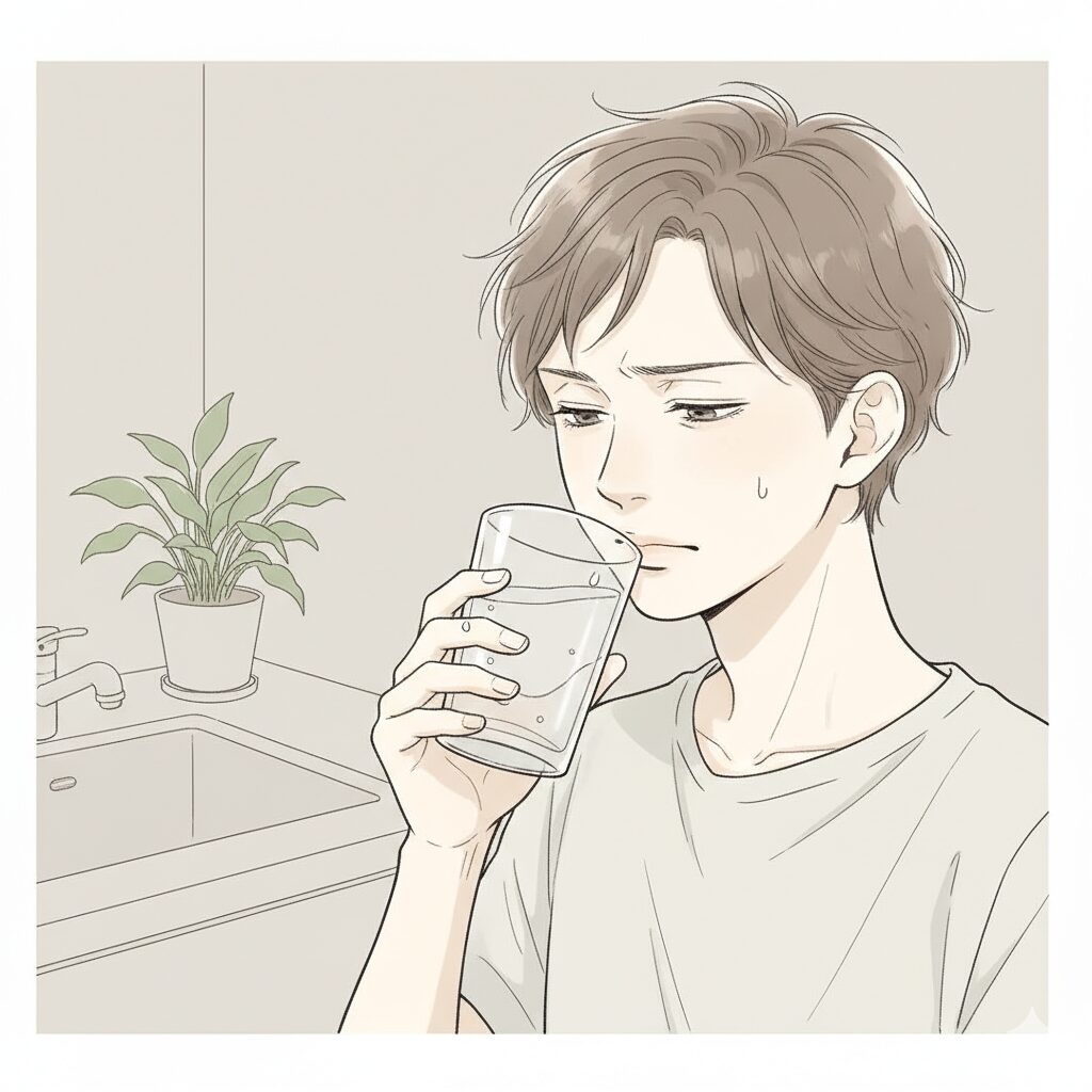 カルキ臭を感じているイメージ