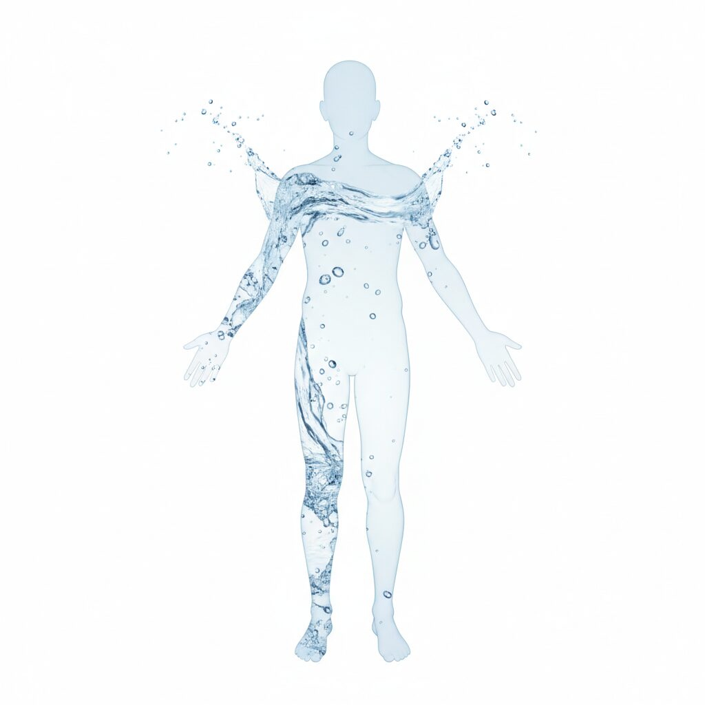 人間の体の60％は水でできている