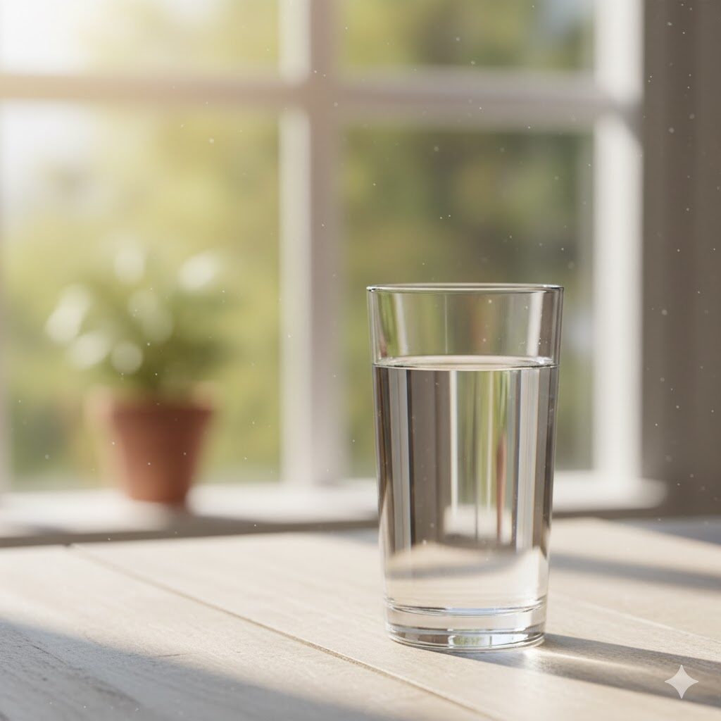 グラスに入った一杯の水